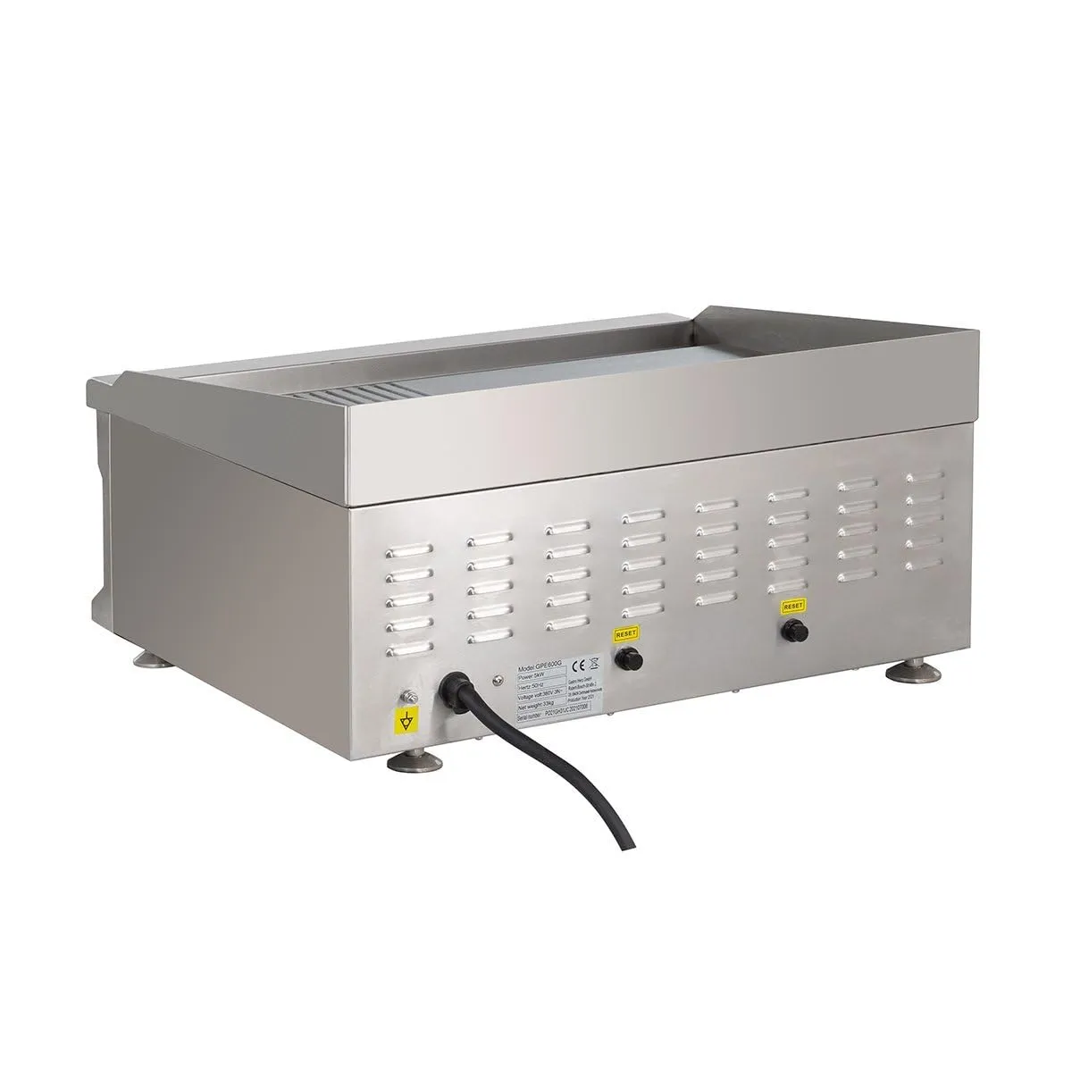GastroHero Eco Grillplatte 596x398 halb glatt gerillt