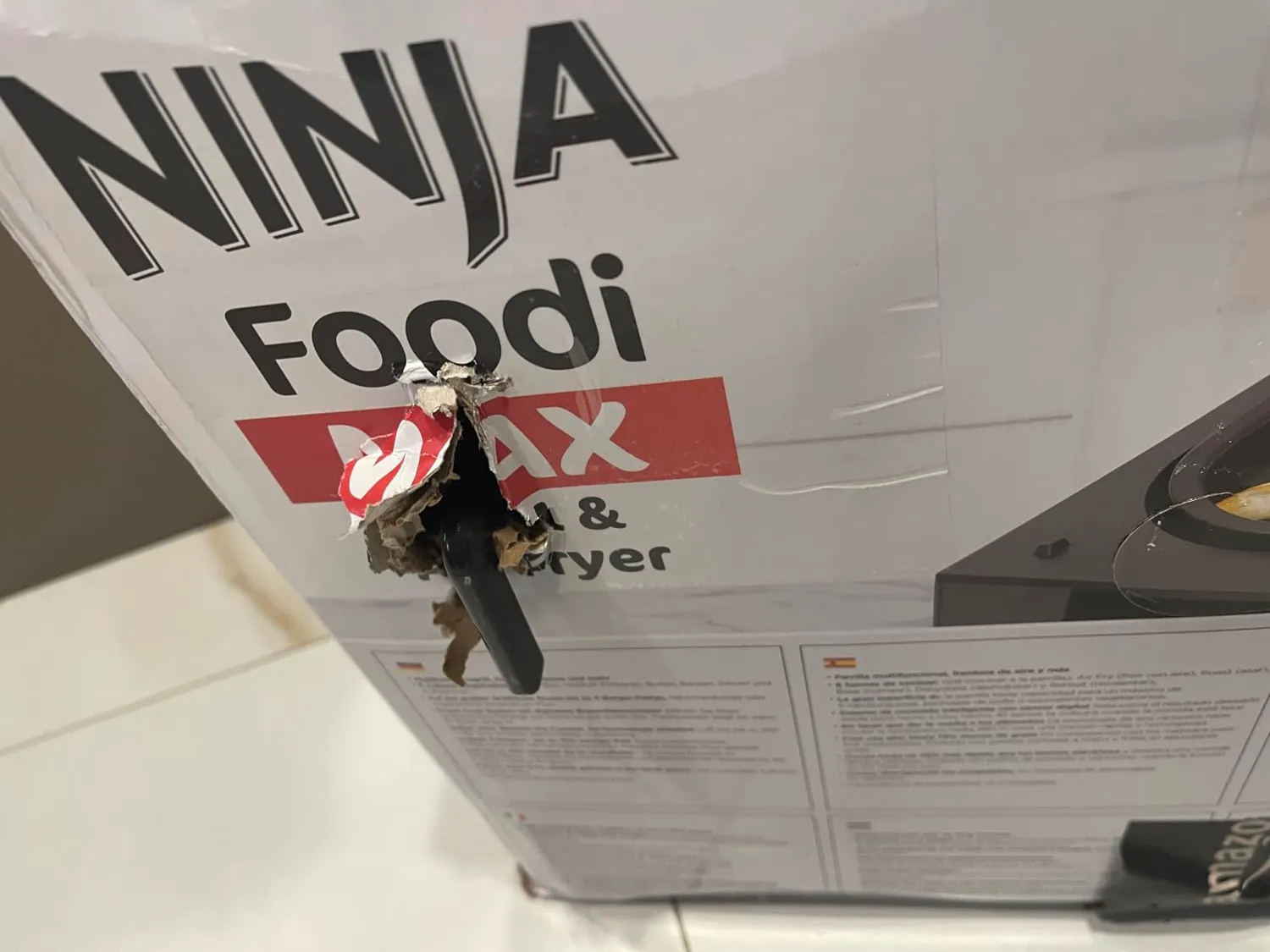 Ninja MAX 6-in-1 Heißluftfritteuse 3,8 L Schwarz mit Thermometer