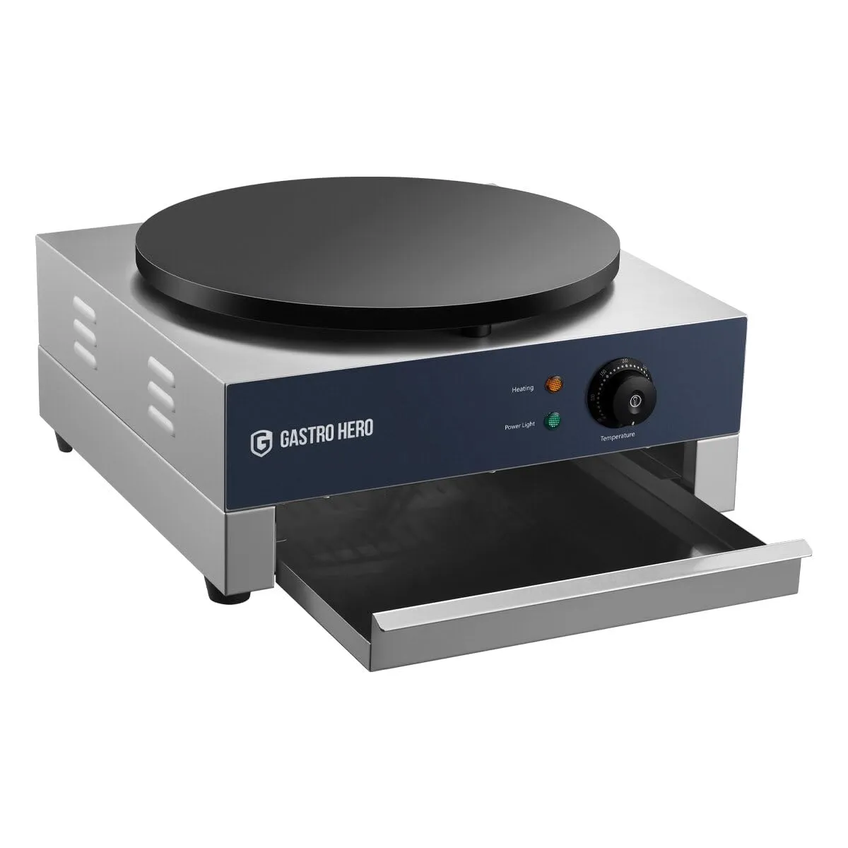 GastroHero CR140E Crêpes-Eisen 40 cm Teflon 3 kW