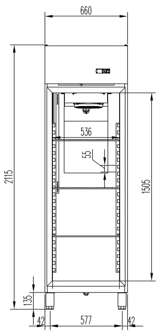 GastroHero TKSN-PROFI700 Tiefkühlschrank 610 L Edelstahl
