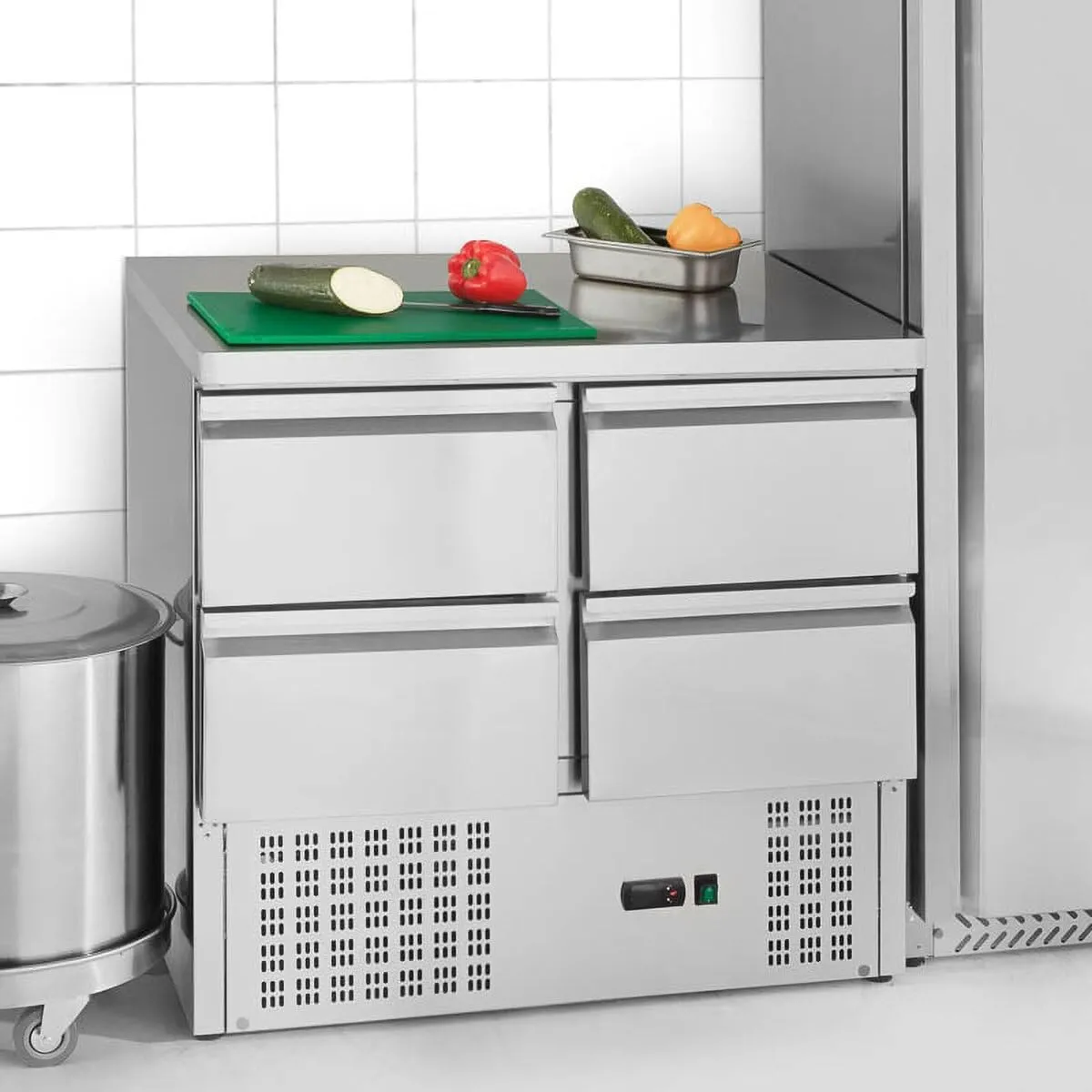 GastroHero SH901-4D Kühltisch 220 L 4 Schubladen GN 1/1