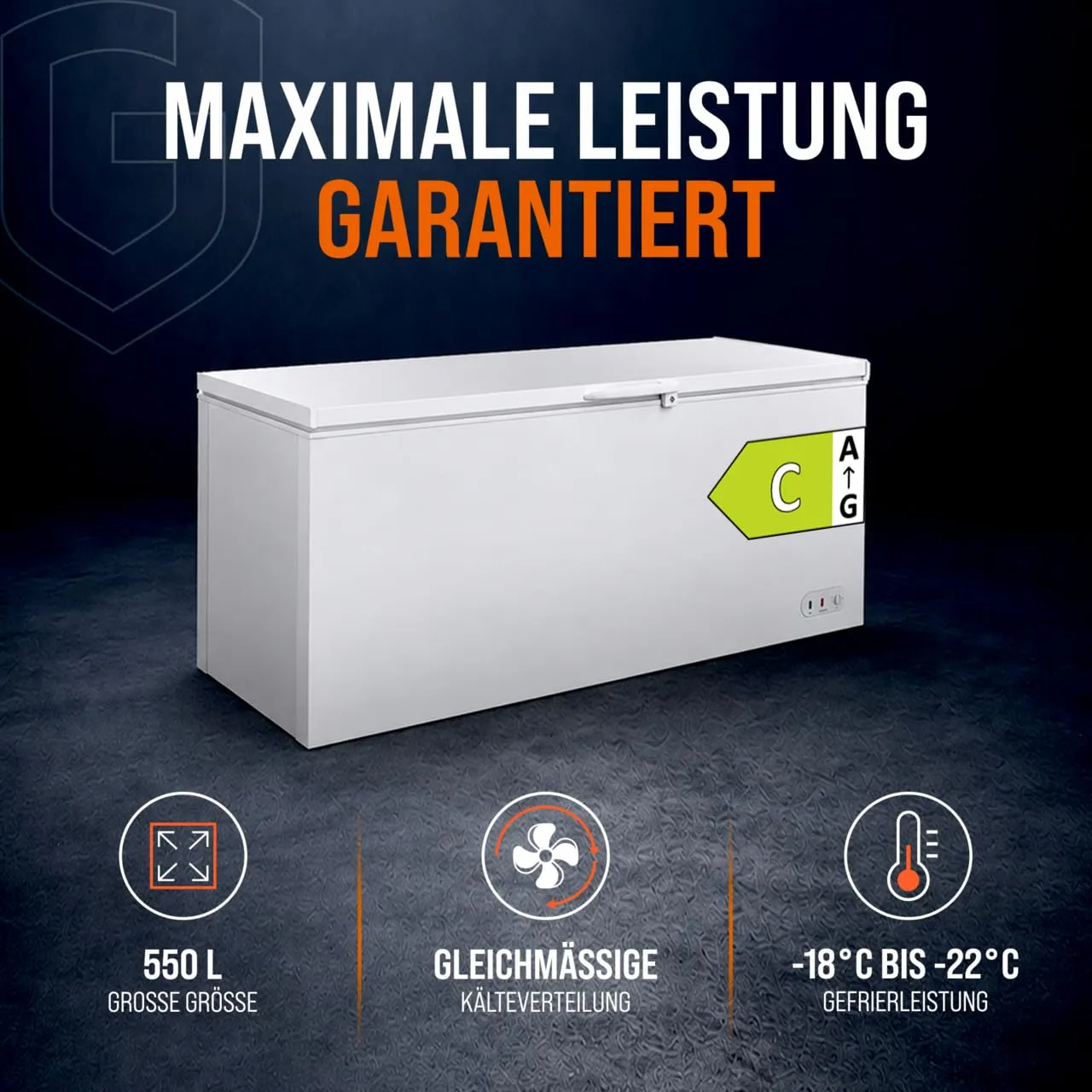 GastroHero ECO 650 TKTE650 Tiefkühltruhe 550 L abschließbar
