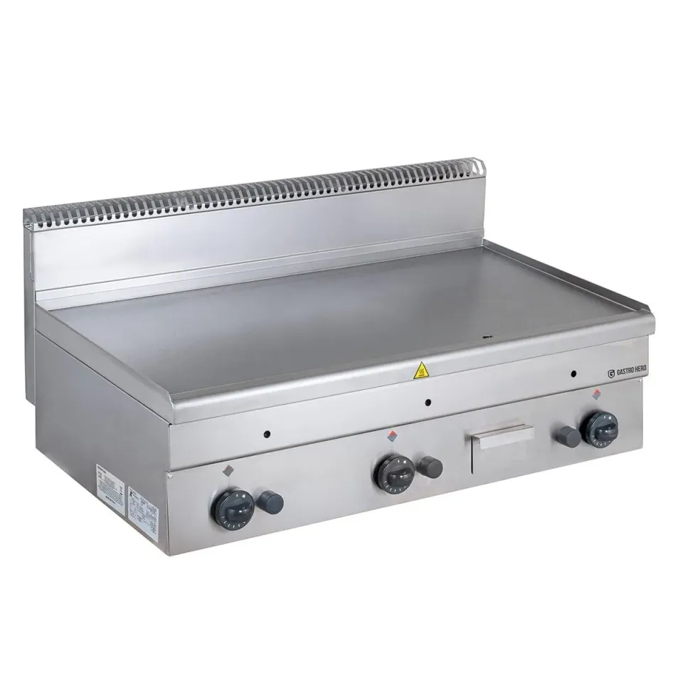 GastroHero MG106-03-003 Gas-Grillplatte 100x60 cm glatt