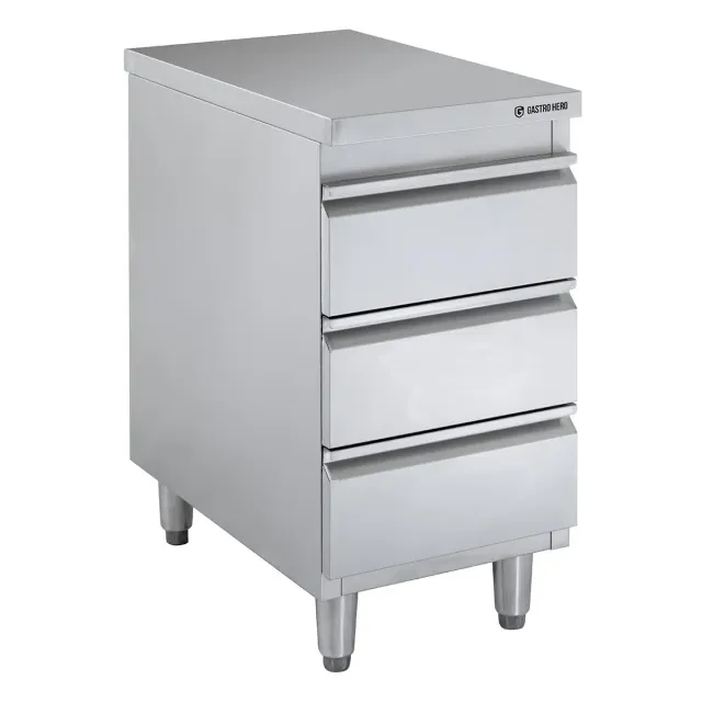 GastroHero Basic Schubladenschrank 400x700 3 Schubladen