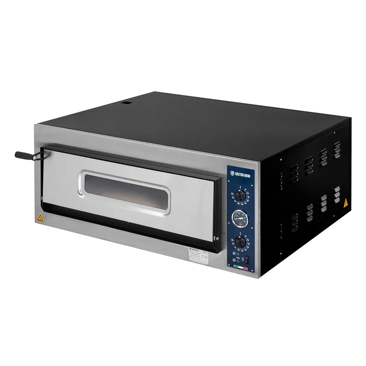 GastroHero PROFI Pizzaofen 4x30 cm 500°C Schamottstein