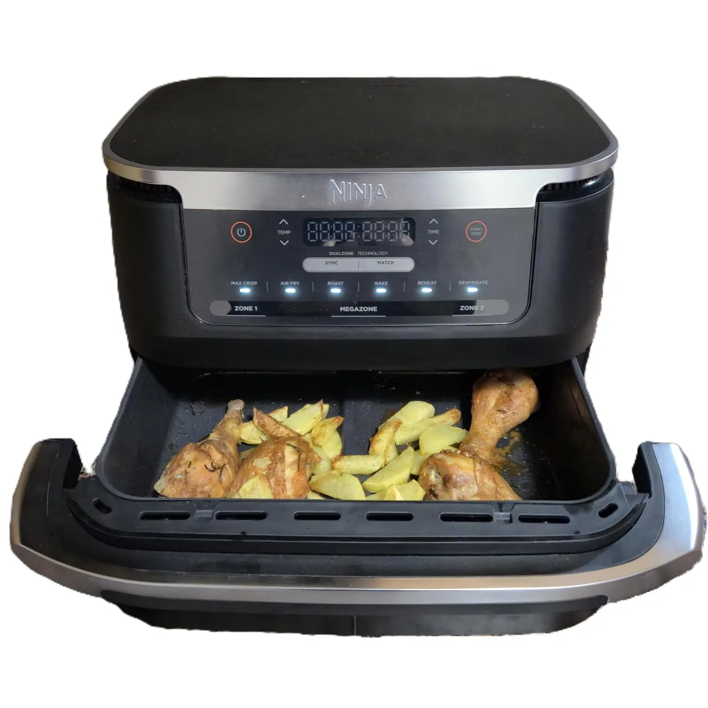 Ninja FlexDrawer Heißluftfritteuse 6,6 L schwarz 6-in-1 Dual