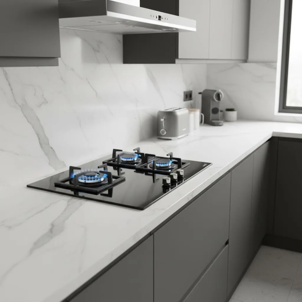 CATA SCI 6021 BK Gaskochfeld 59cm 3-flammig Glas
