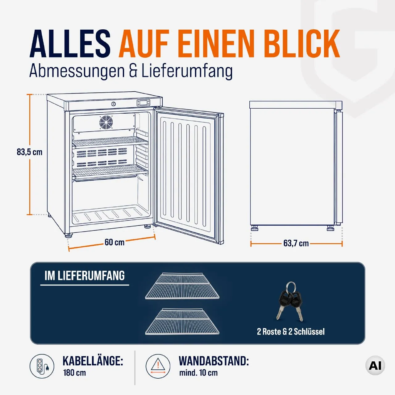 GastroHero ECO LTSE200B Tiefkühlschrank 127 L schwarz