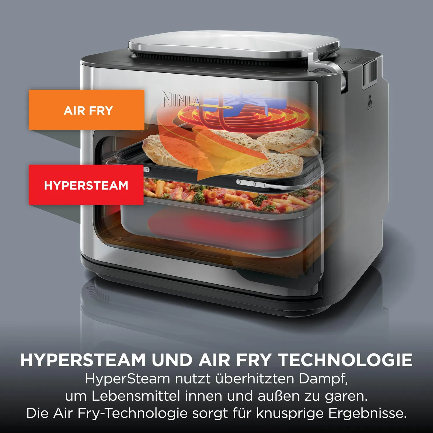 Ninja Combi Multikocher 12-in-1 grau Heißluftfritteuse