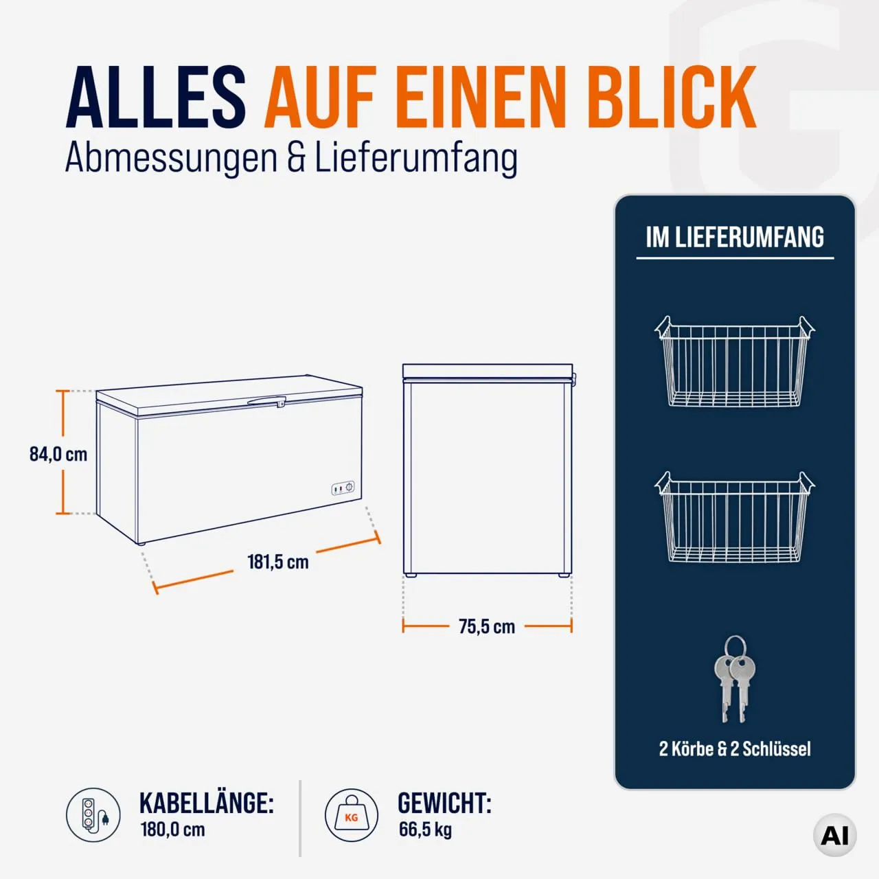 GastroHero ECO 650 TKTE650 Tiefkühltruhe 550 L abschließbar
