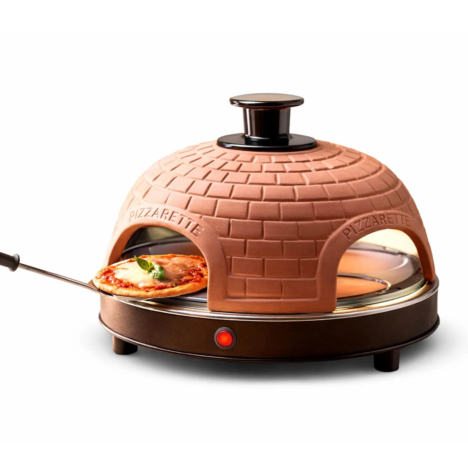 Emerio Pizzarette PO-115984 Pizzaofen 6 Personen Terracotta