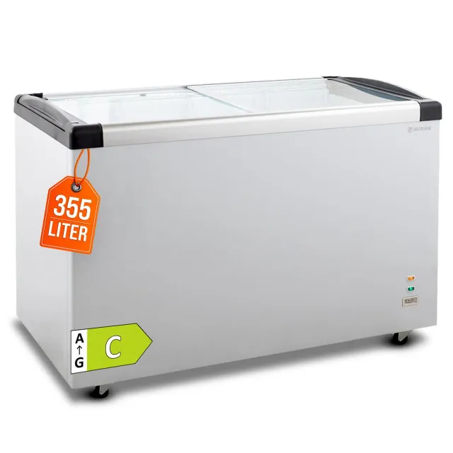 GastroHero ECO 450 Gefriertruhe 355L Glasdeckel