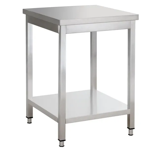 GastroHero Arbeitstisch Edelstahl 100x60 ohne Aufkantung