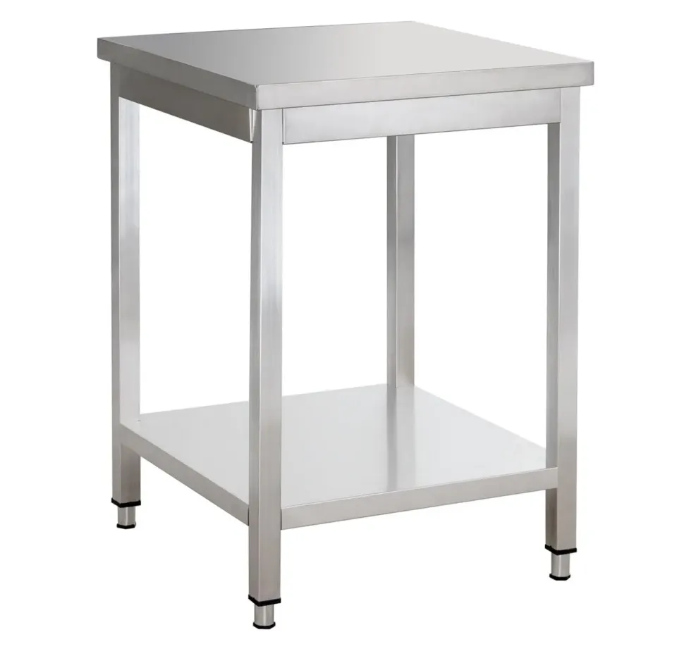 GastroHero Arbeitstisch Edelstahl 100x60 ohne Aufkantung