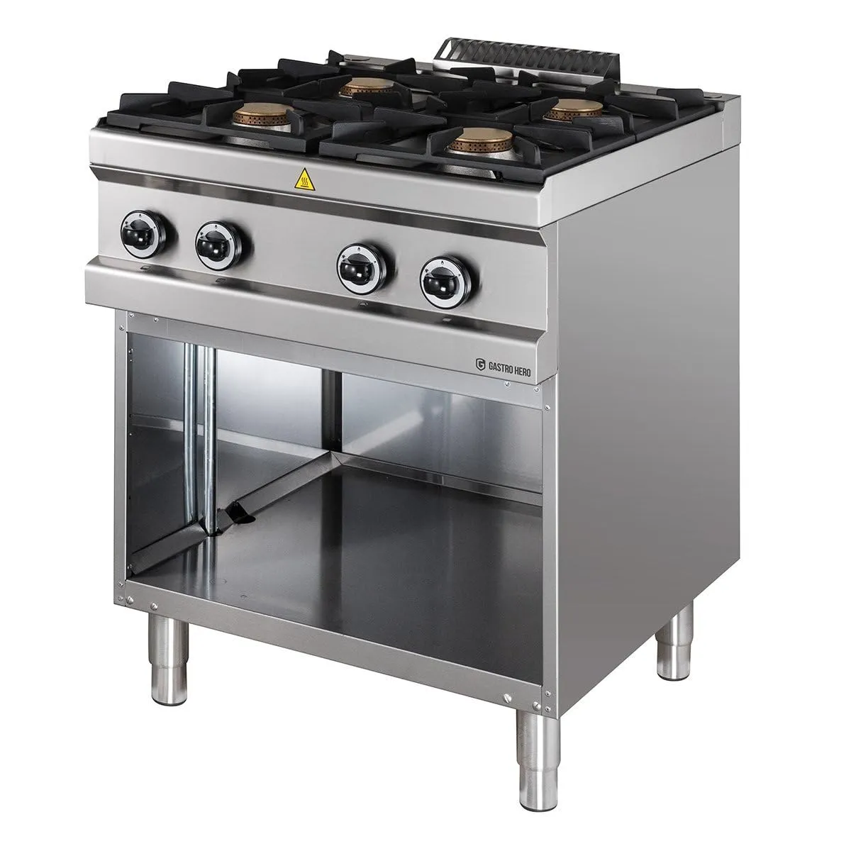 GastroHero D77G4AXL Gasherd 4 Brenner Edelstahl 28 kW