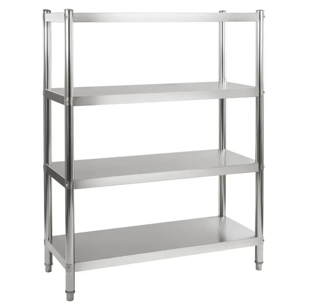 GastroHero RR-BASIC1250 Edelstahlregal 120x50x180 4 Böden