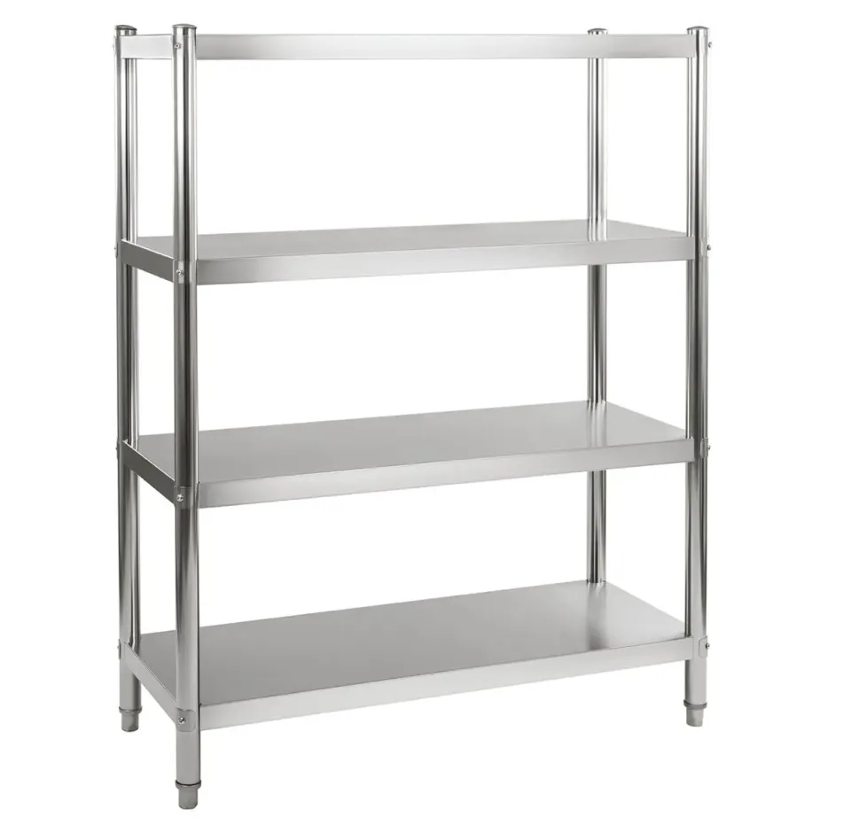 GastroHero RR-BASIC1250 Edelstahlregal 120x50x180 4 Böden