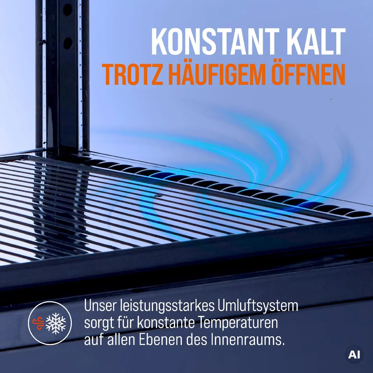 GastroHero KV-78S Kühlvitrine 78 L Schwarz