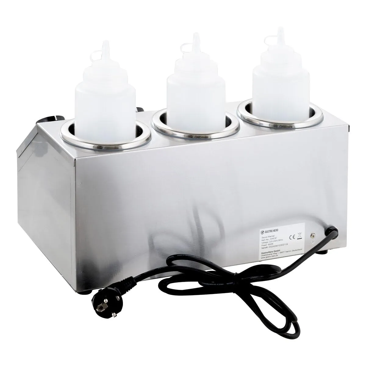 GastroHero SWE3F Saucenwärmer 3x 1 L Edelstahl