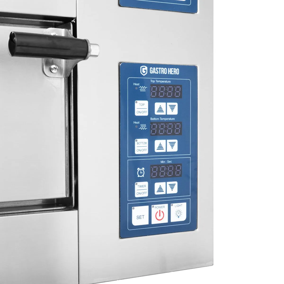 GastroHero ECO Pizzaofen 6+6x34cm Doppelkammer 450°C