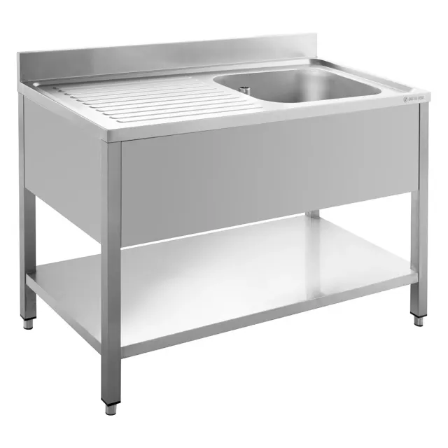 GastroHero ECO Spültisch 100x60 Becken rechts Edelstahl