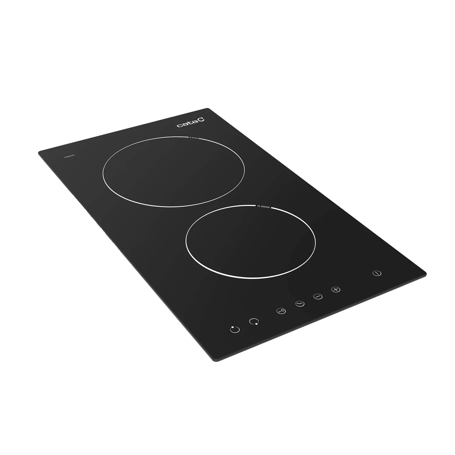 CATA T 3102 BK Glaskeramik-Kochfeld 30 cm Schwarz 2 Zonen