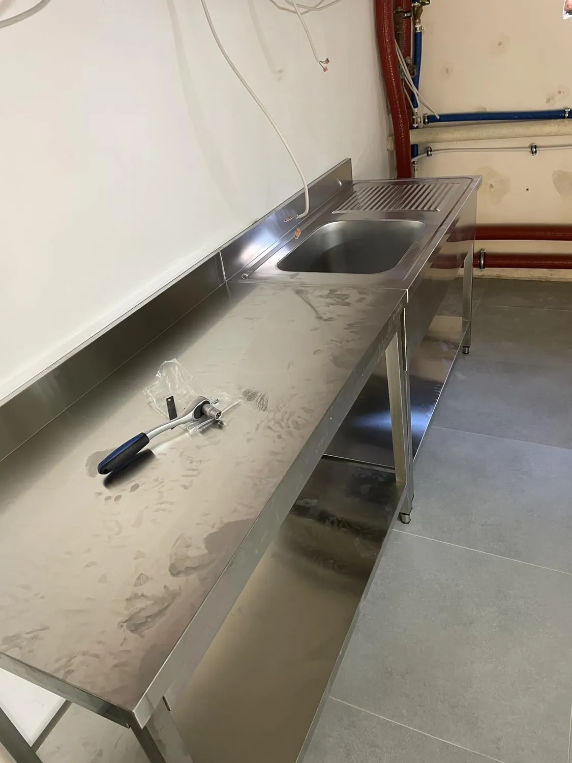 GastroHero SPT-BASIC10X7R Spültisch 100x70 cm Becken rechts