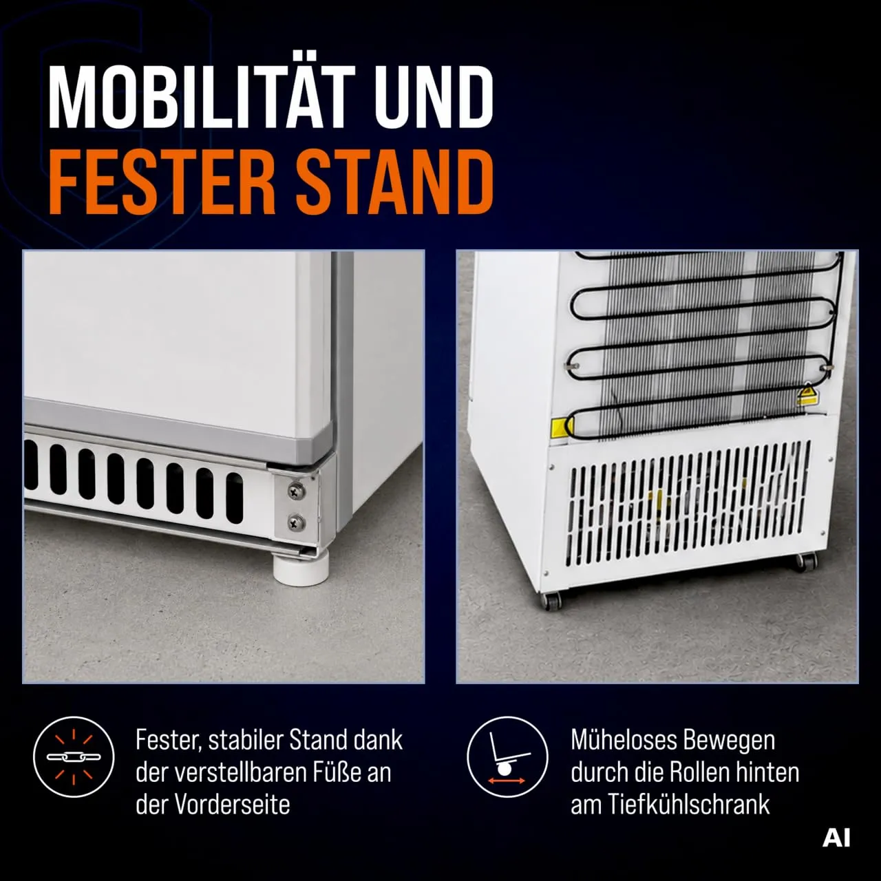 GastroHero LTSE400 Lagertiefkühlschrank 336 L weiß -23°C