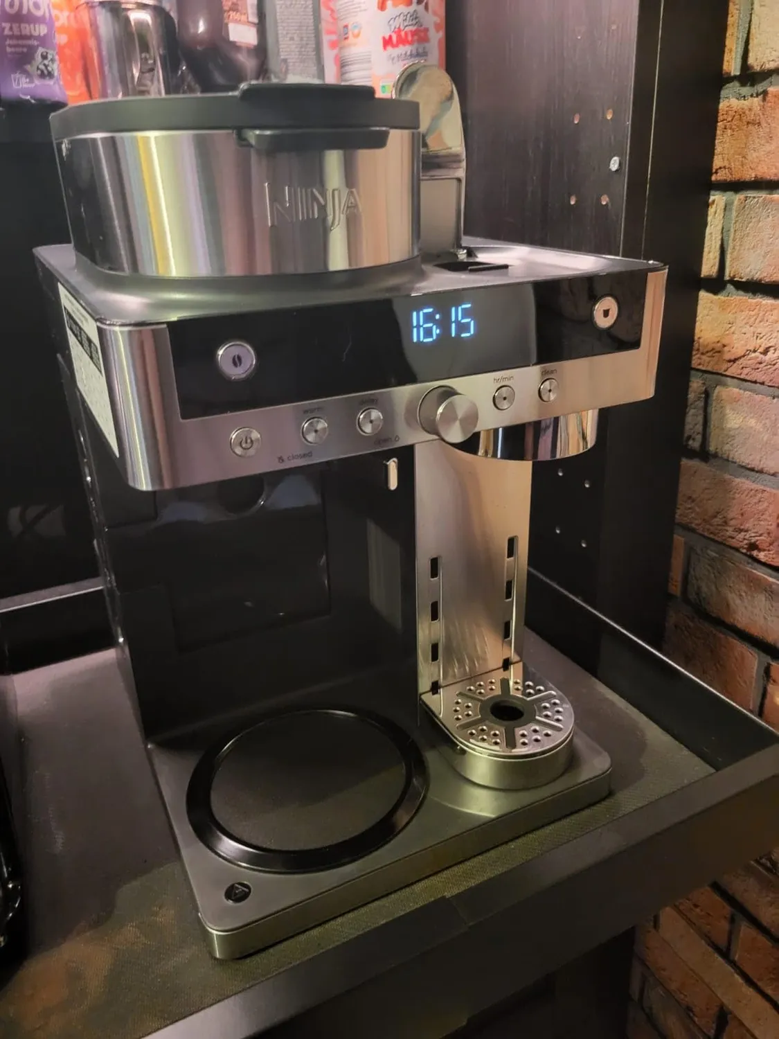 Ninja Prestige 2-in-1 Kaffeemaschine Grau-Metall 1,8 l Milchaufschäumer