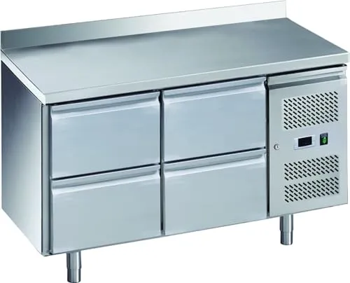 GastroHero ECO 0/4 Kühltisch GN 1/1 mit Aufkantung