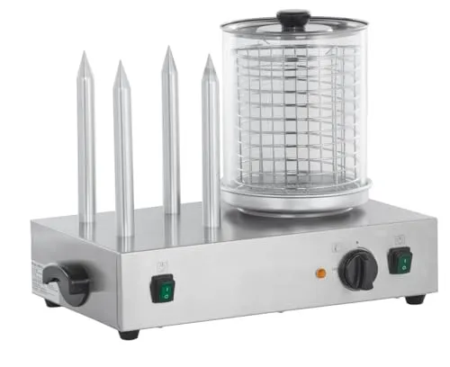 GastroHero Hot Dog Maker Set Hotdog Maker Edelstahl Würstchenwärmer