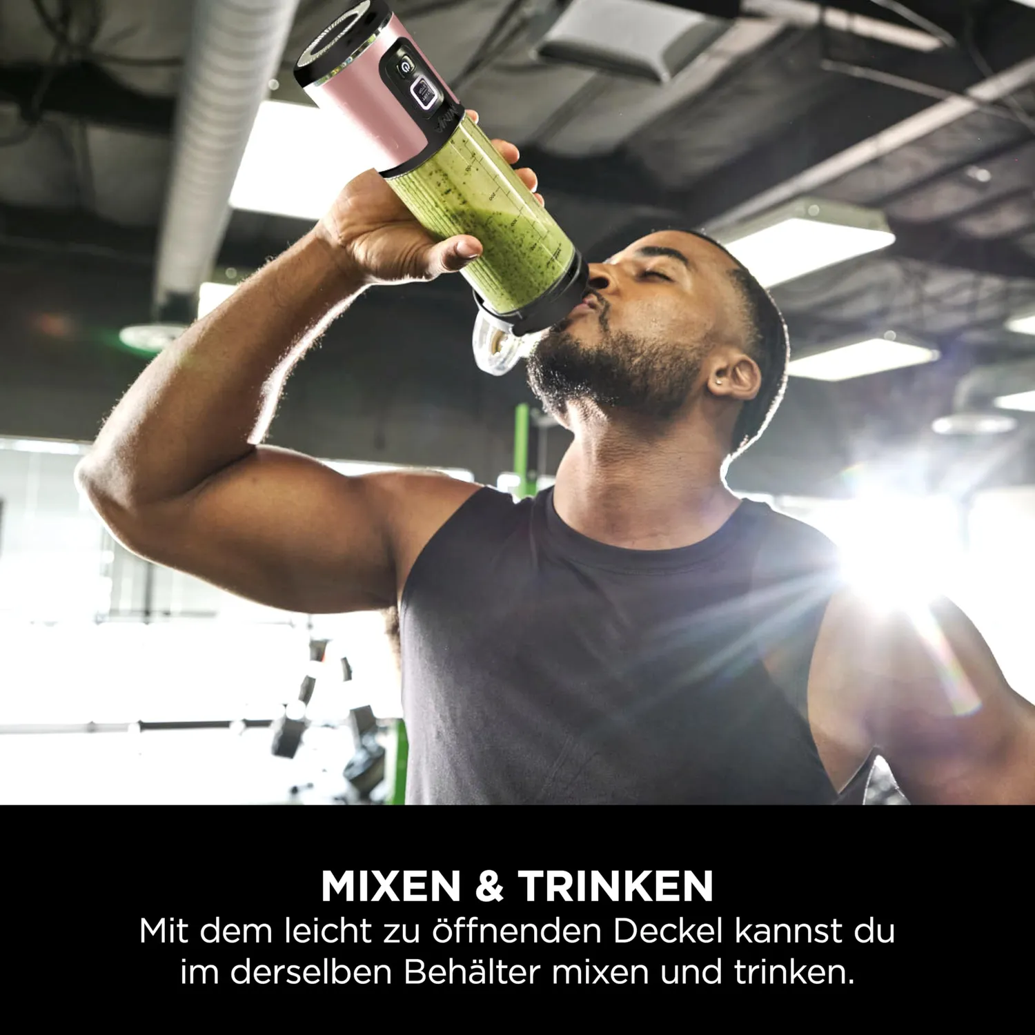 Ninja Blast Mini-Mixer 530ml 2er-Pack Roségold Akku