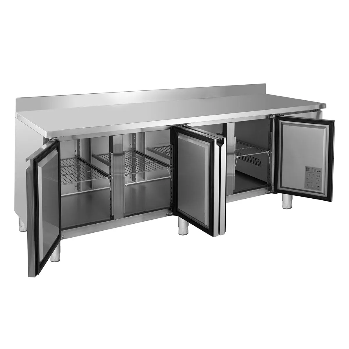 GastroHero GNH4200BT Tiefkühltisch 4-türig 553 L Edelstahl