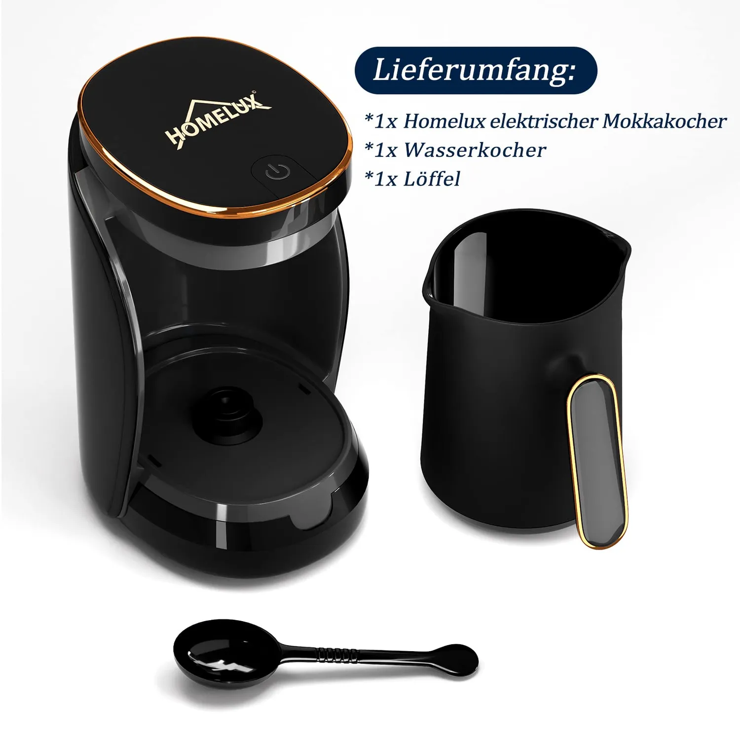 Homelux Mokka Maschine 400 ml 500 W 4 Tassen