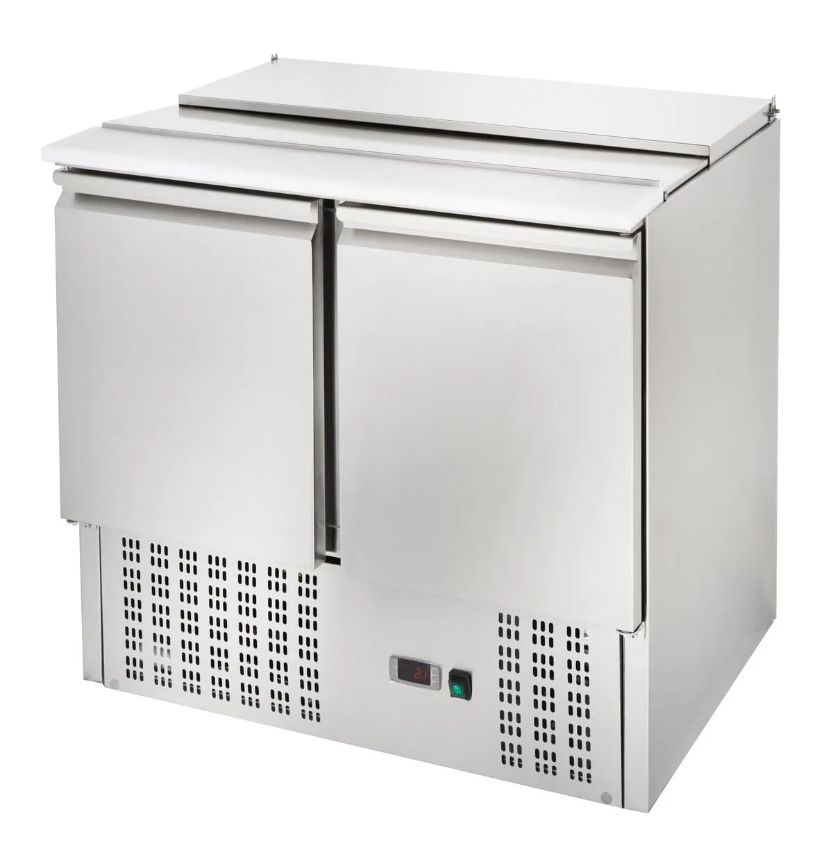 GastroHero Saladette ECO SH900 240L Edelstahl 2-türig