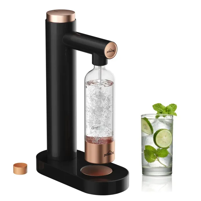 HOMELUX Wassersprudler Schwarz 1L PET-Flasche