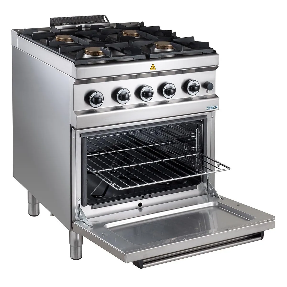 GastroHero 70/70 Gasherd 4-flammig mit Backofen 34 kW