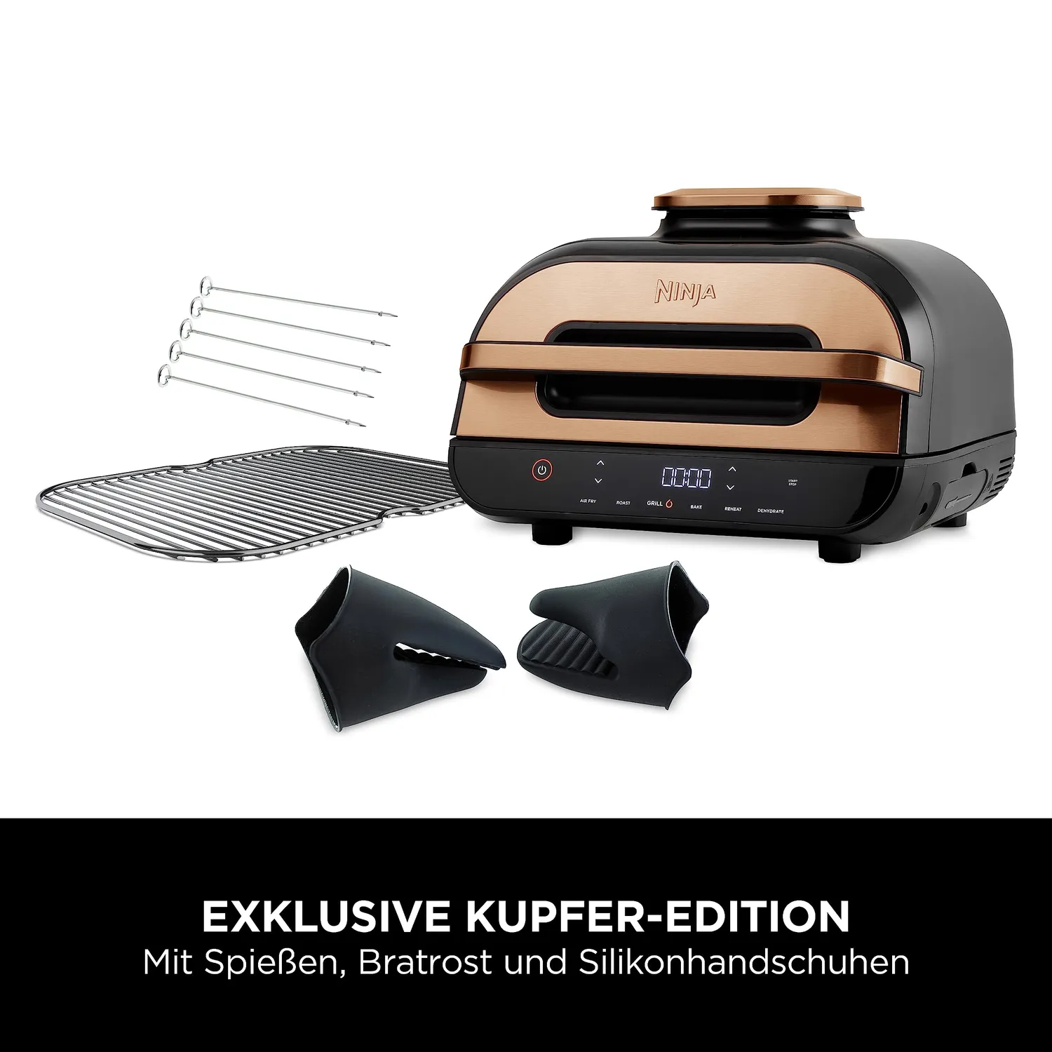 Ninja Foodi MAX AG551EUCP Grill Kupfer-Schwarz 3,8 l Sonde