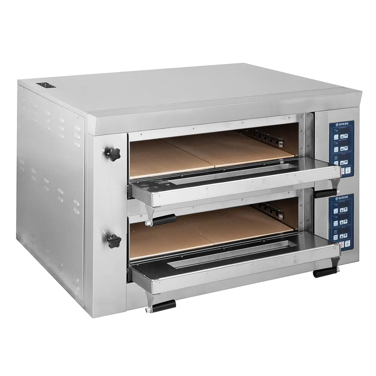GastroHero ECO Pizzaofen 6+6x34cm Doppelkammer 450°C