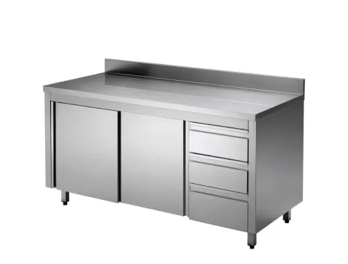 GastroHero ASS3SR-ECO12X6A Arbeitsschrank 120x60 Aufkantung
