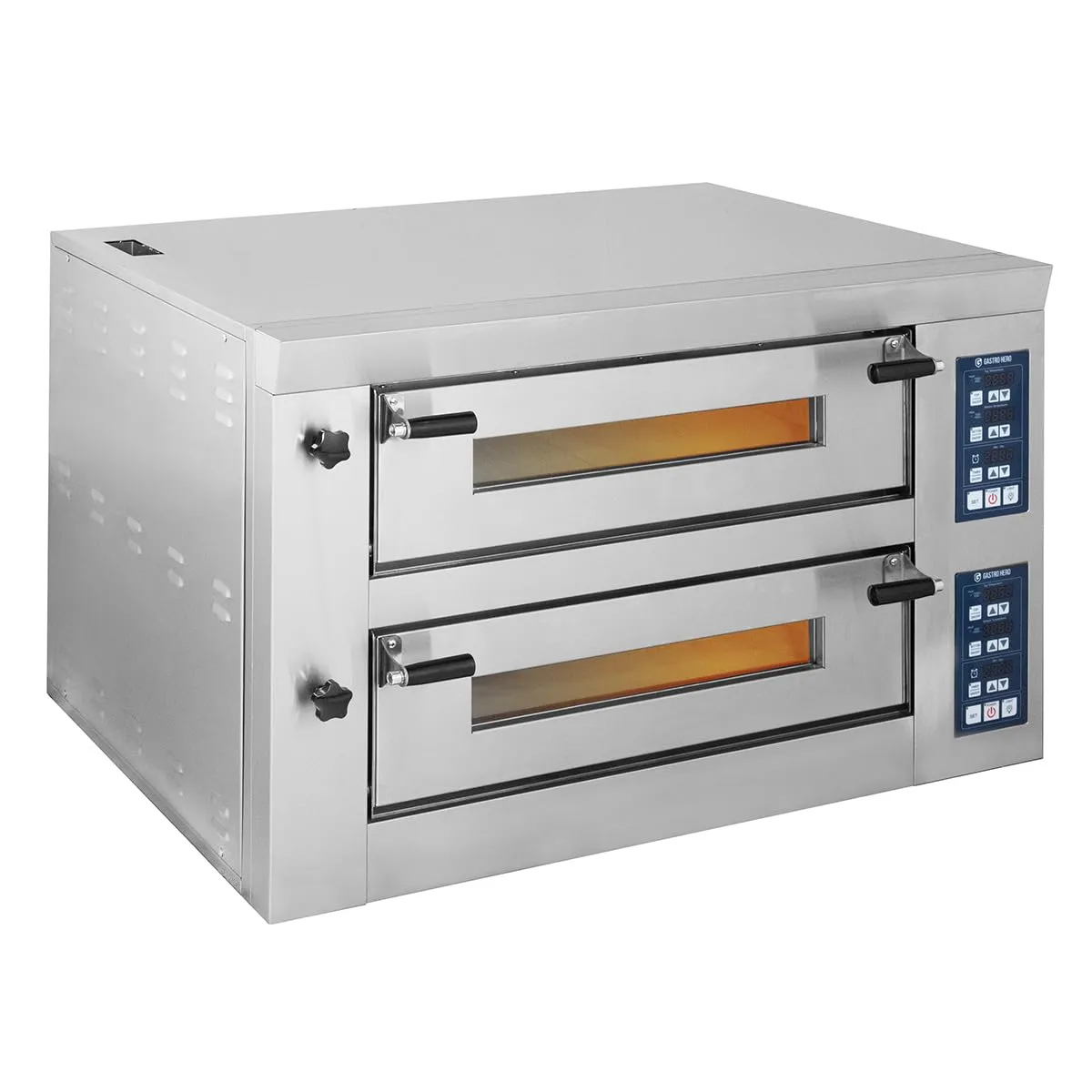 GastroHero ECO Pizzaofen 6+6x34cm Doppelkammer 450°C