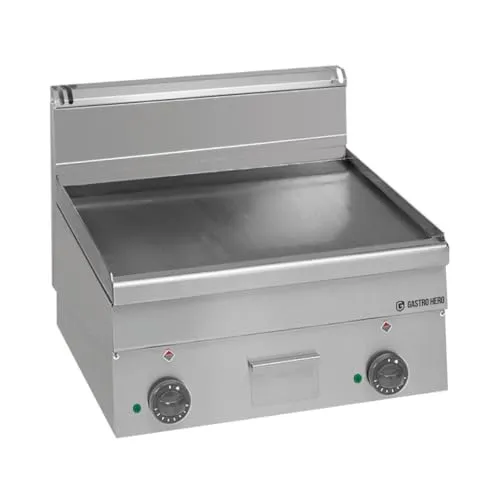 GastroHero Serie 600 Grillplatte glatt 7,5 kW 600 mm