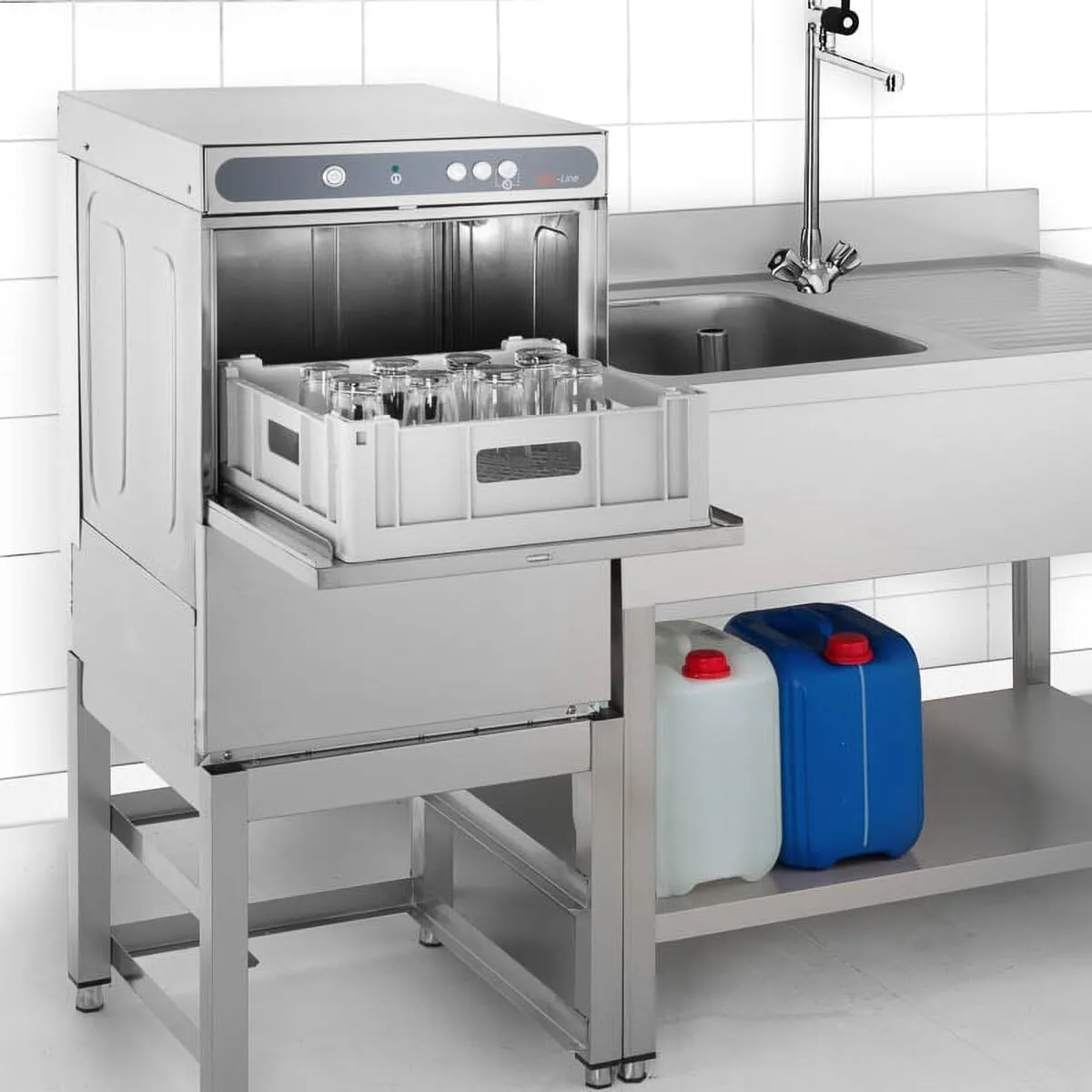 GastroHero Ecoline GLSM40S Gläserspülmaschine 40er Korb