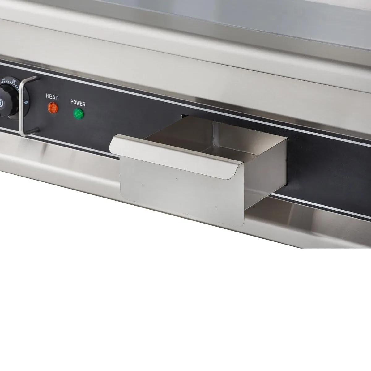 GastroHero Eco Grillplatte Elektro 99,8 cm glatt verchromt