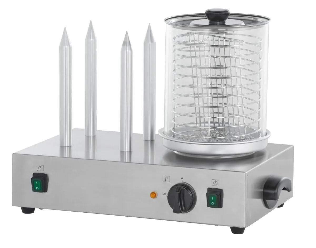 GastroHero Hot Dog Maker Set Hotdog Maker Edelstahl Würstchenwärmer