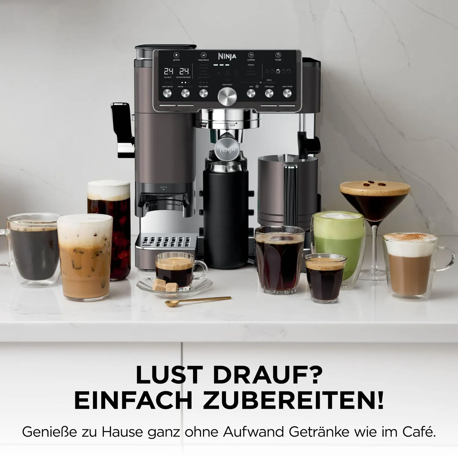 Ninja Luxe Pro ES701EUBR Kaffeemaschine mit Mahlwerk