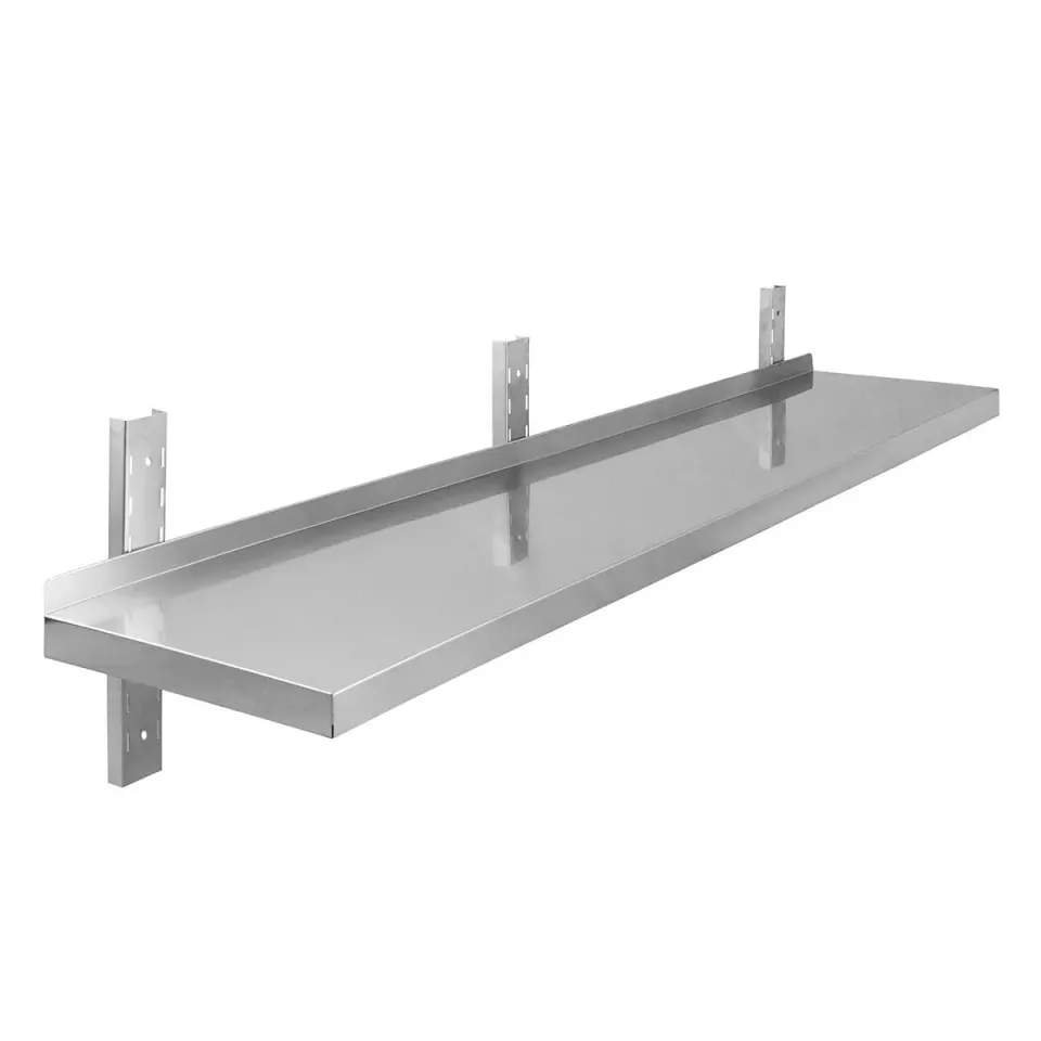 GastroHero WB-BASIC163 Wandbord Edelstahl 160x30cm