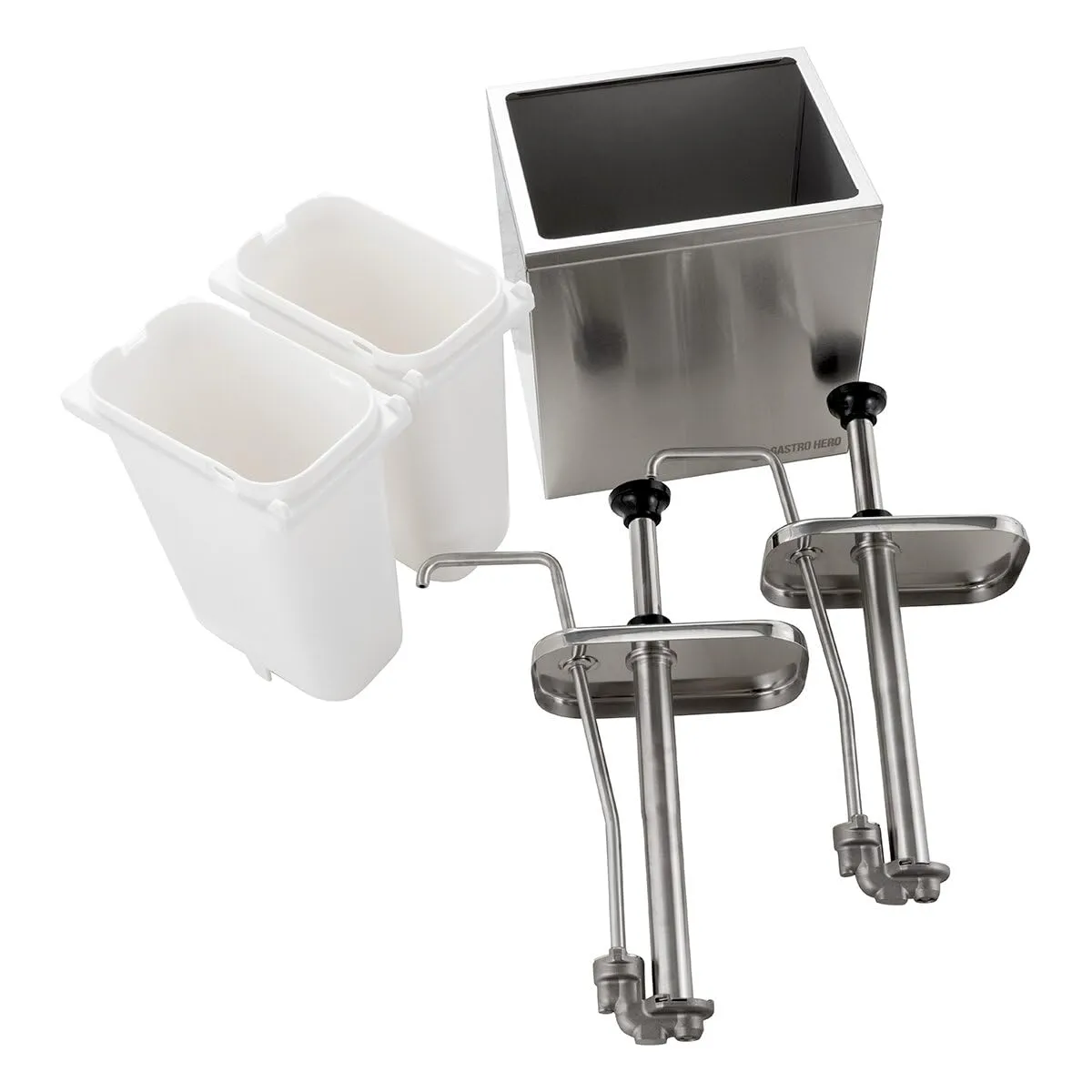 GastroHero SSE2X3SS Saucenspender 2x2 L Edelstahl