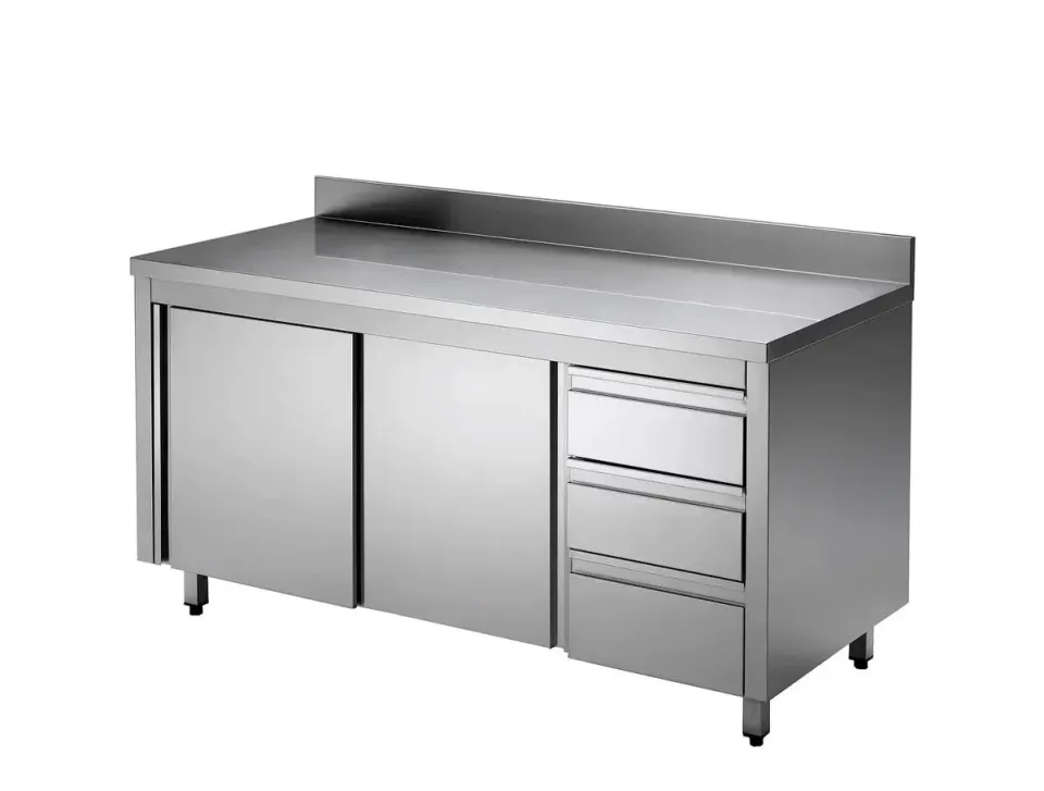 GastroHero ASS3SR-ECO12X6A Arbeitsschrank 120x60 Aufkantung