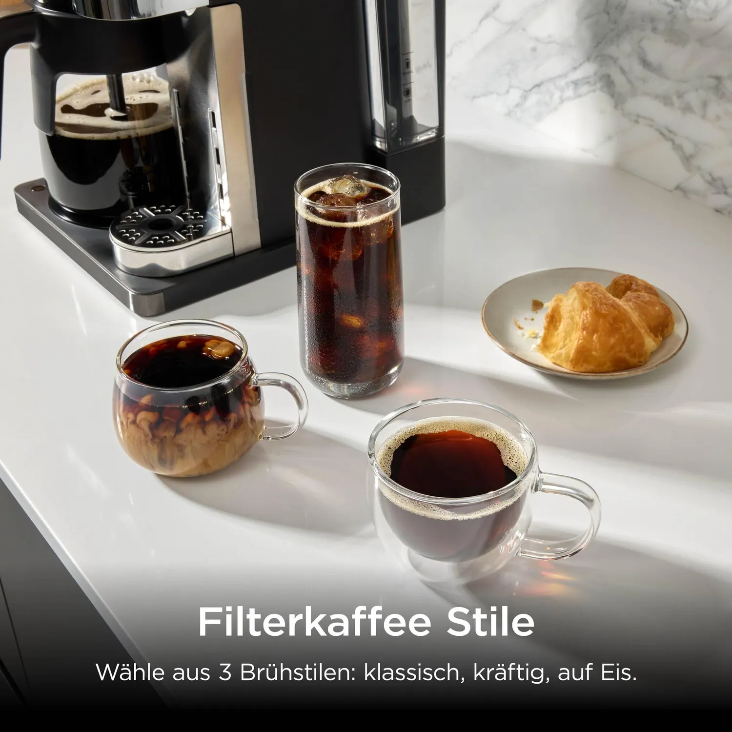 Ninja Prestige 2-in-1 Kaffeemaschine Grau-Metall 1,8 l Milchaufschäumer